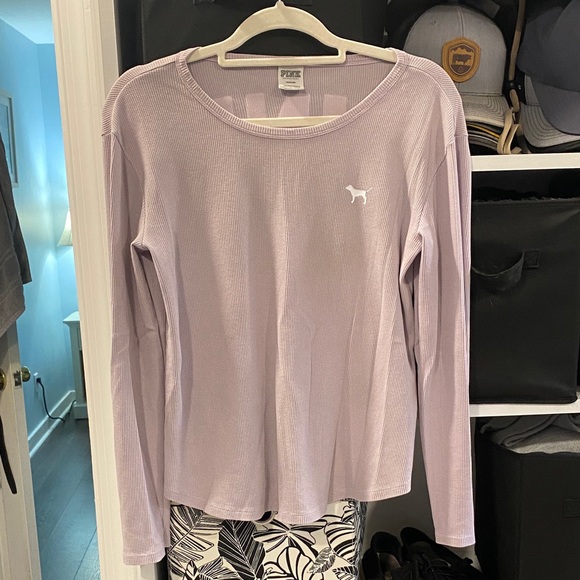PINK Victoria's Secret Light Purple Long Sleeve Tee - Picture 1 of 4